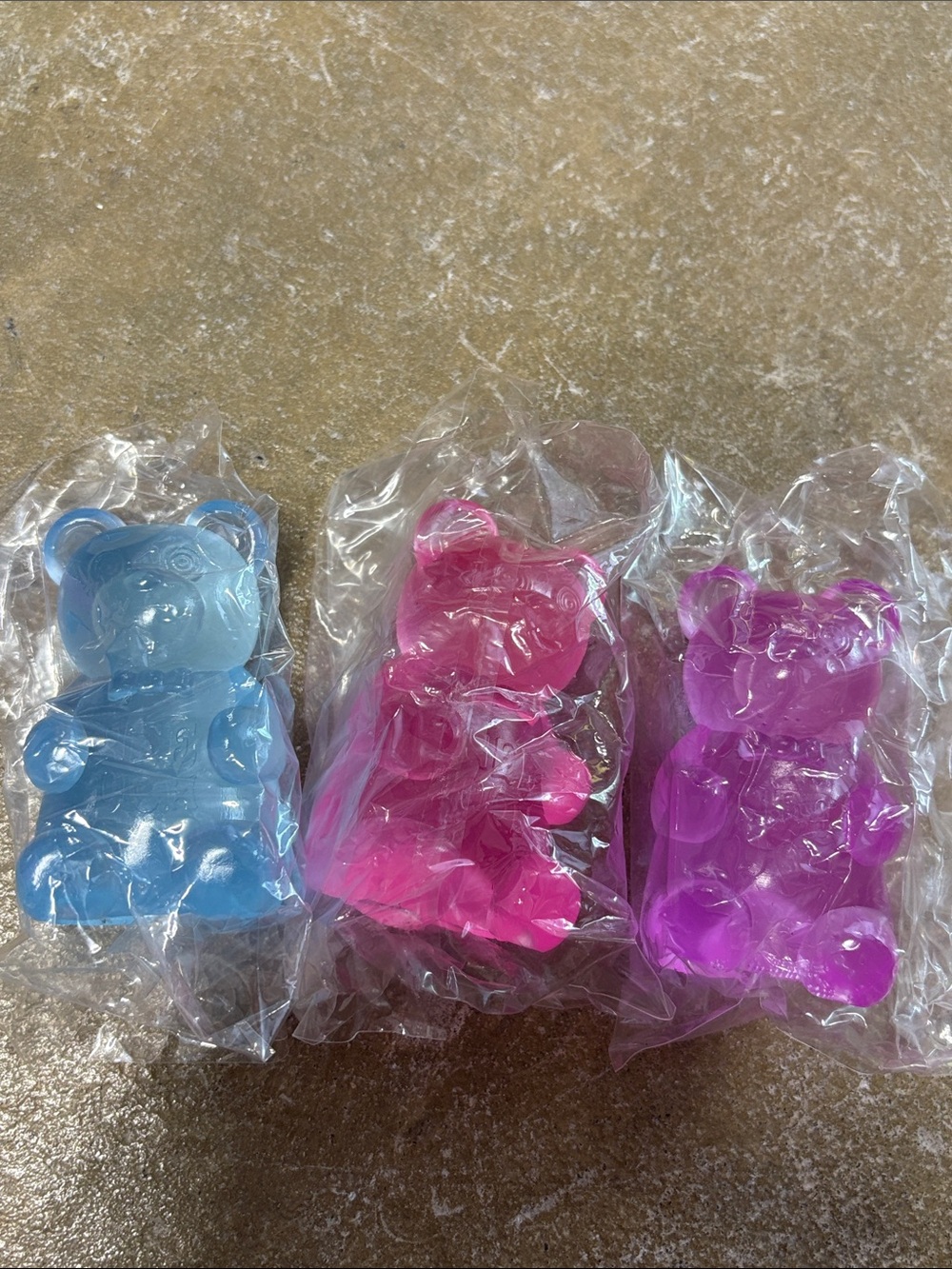 Gummy Bear Toys - Blue, Pink, Purple Squishy toy